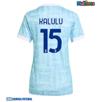 Camisa de Futebol Juventus Pierre Kalulu #15 Equipamento Secundário Mulheres 2025-26 Manga Curta
